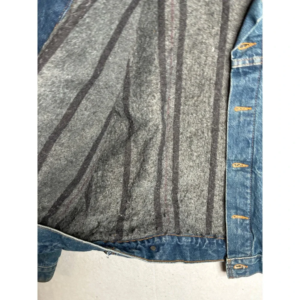 Vintage Levis‎ 70506-0316 Blanket Lined Denim Trucker Jacket Made in USA Mens 42 - Picture 2 of 13